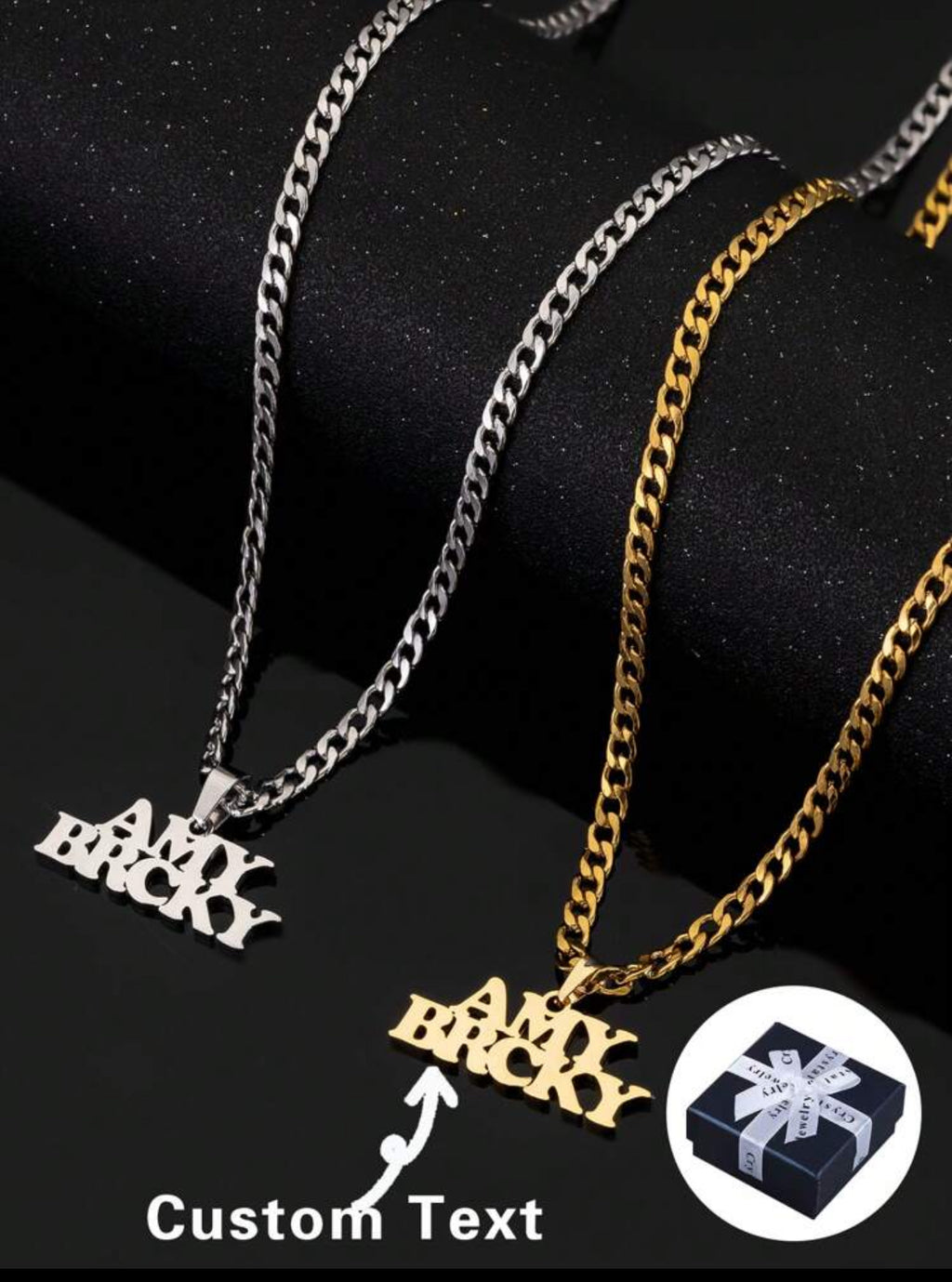 Pendentif Prénom Personnalisé Minimaliste