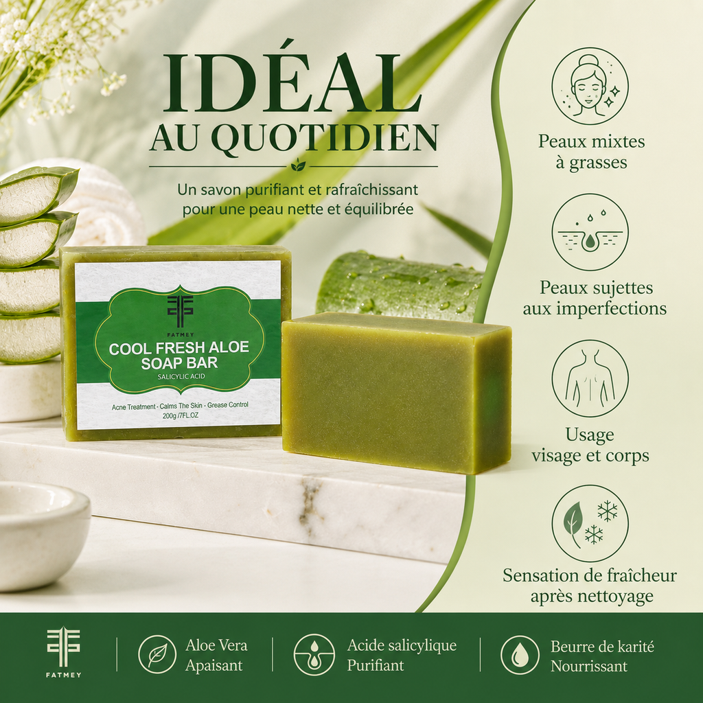 Savon Aloe Vera & Acide Salicylique | FATMEY