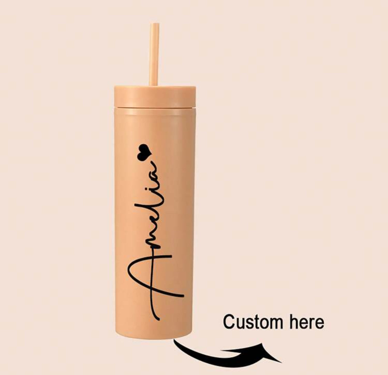 Gobelet personnalisé avec paille