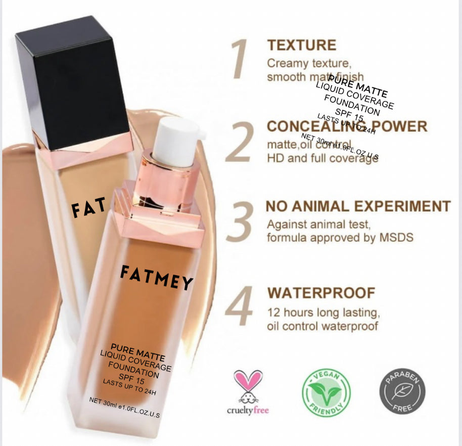 Fond de Teint Liquide Mat – 11 Teintes | FATMEY