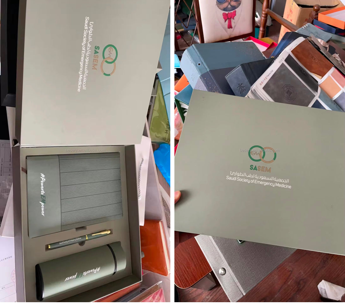 Coffret Cadeau de Luxe Personnalisé – Carnet A5, Stylo & Thermos