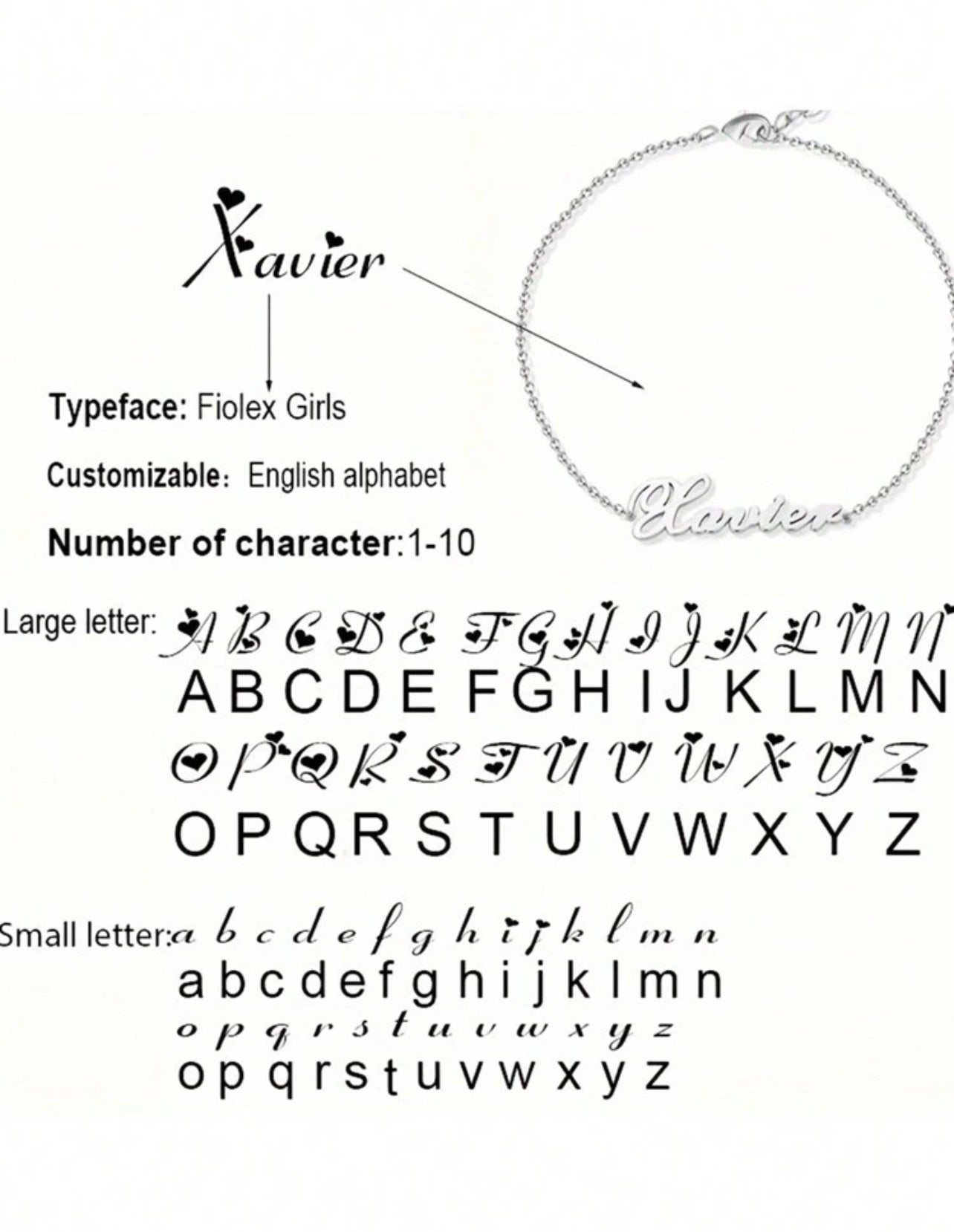 Chaîne de cheville personnalisée