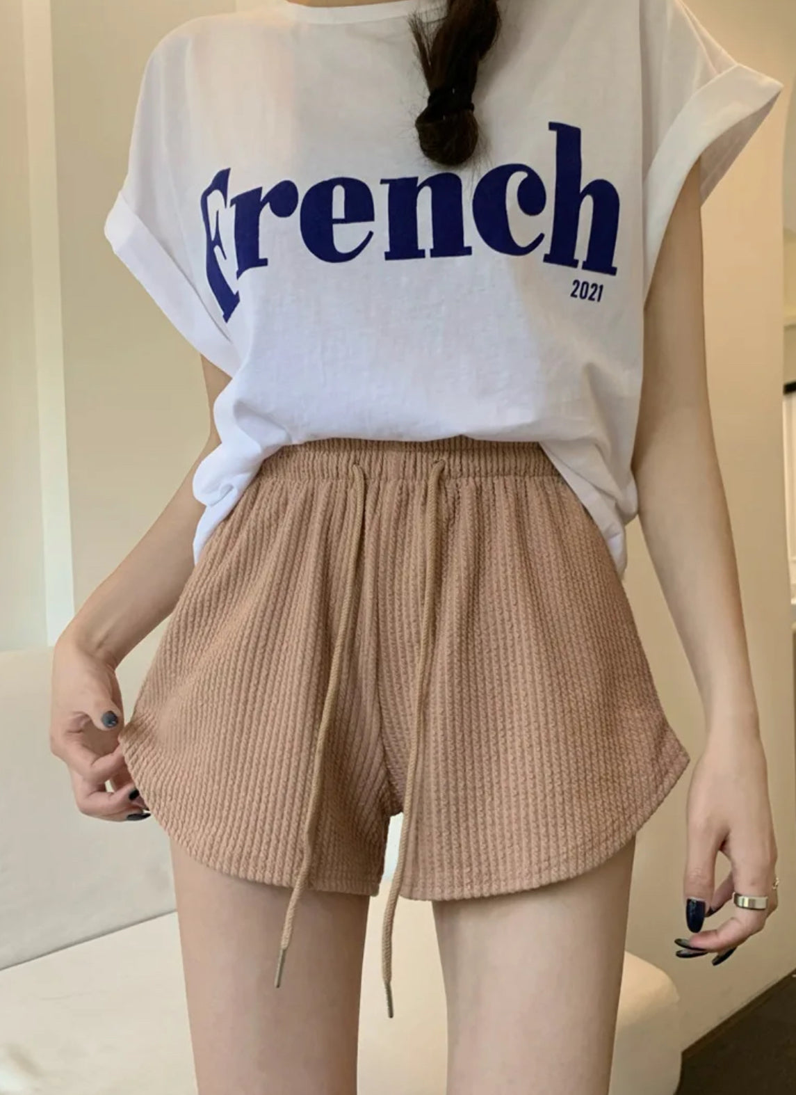 Douceur Estivale - Shorts Confort en Tricot.