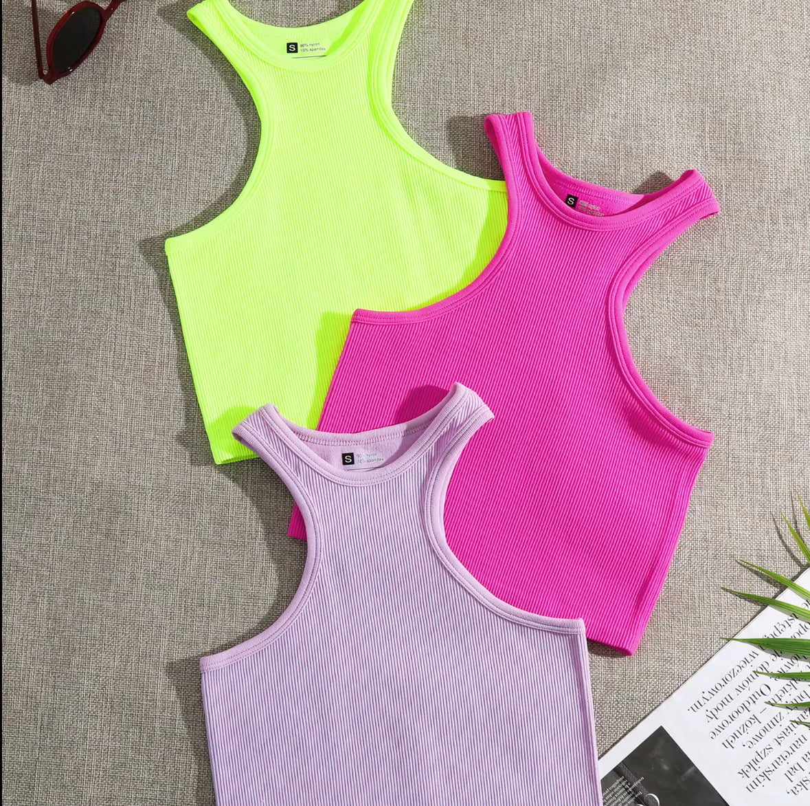 Débardeur côtelé dos nageur