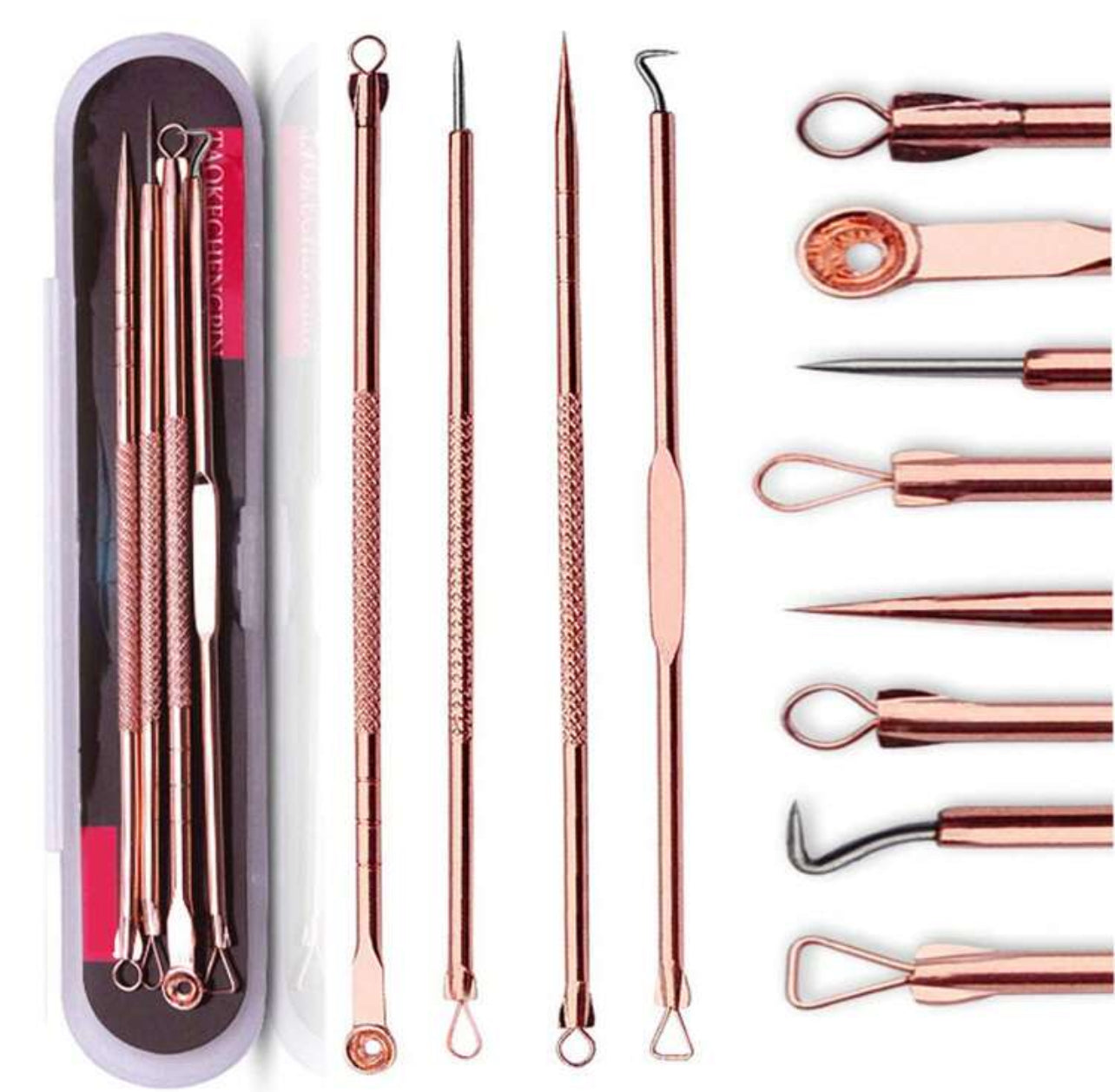 Ensemble de 4 Pièces - Kit d’Outils d’Extraction de Points Noirs et Comédons