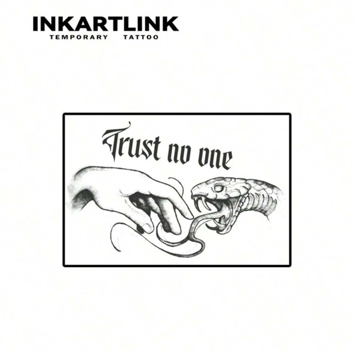 Tatouage Temporaire “Trust No One” - Design Intense et Expressif