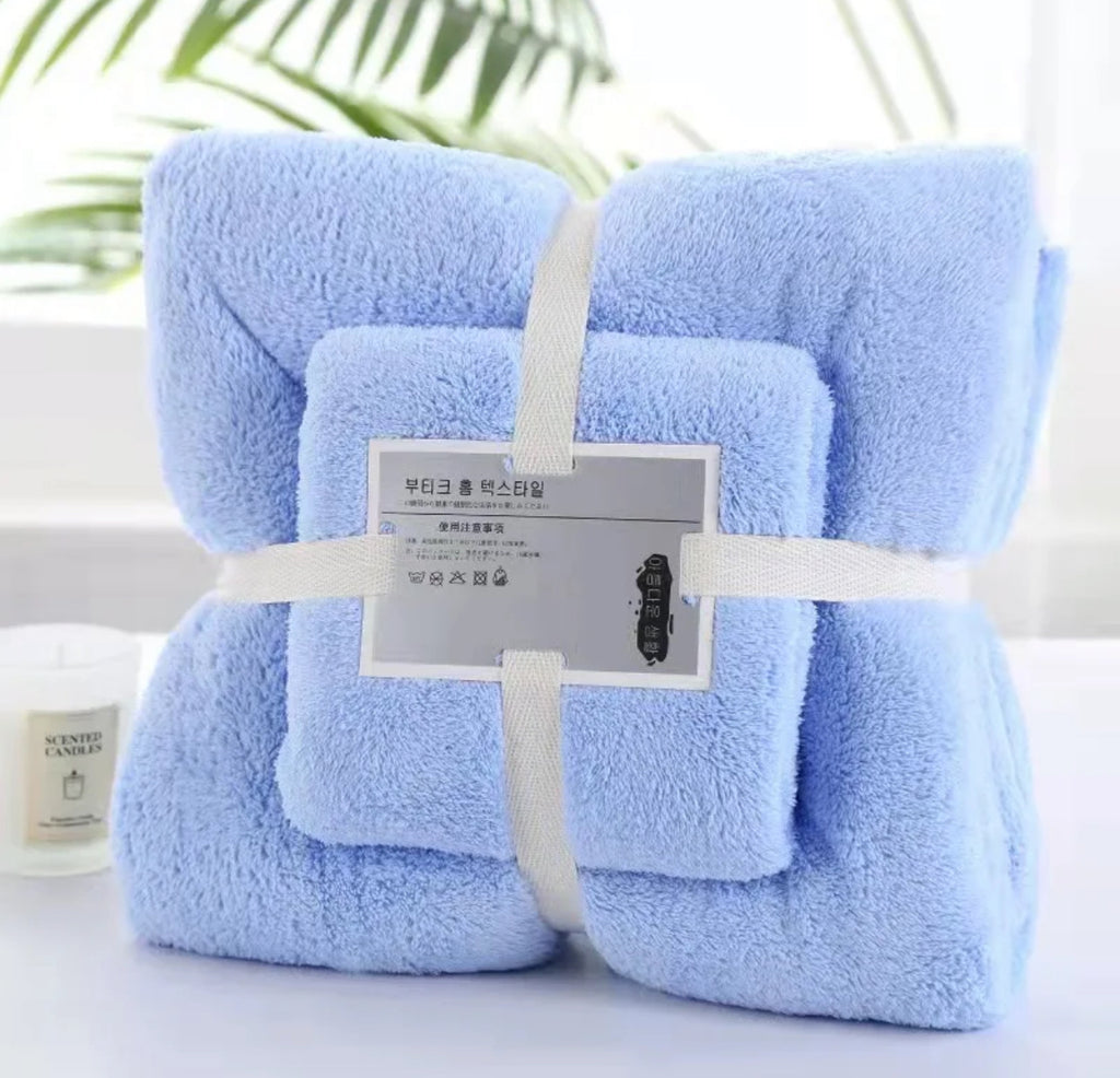 Ensemble de 2 Serviettes Microfibre Ultra Douces