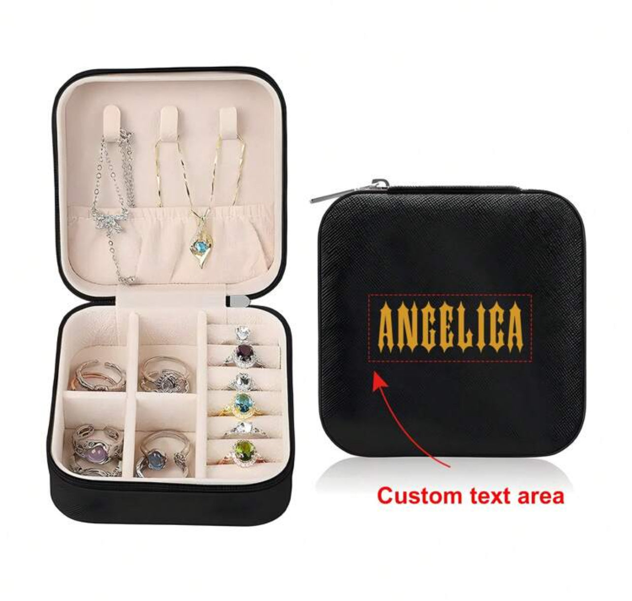 Boîte de rangement de bijoux personnalisé