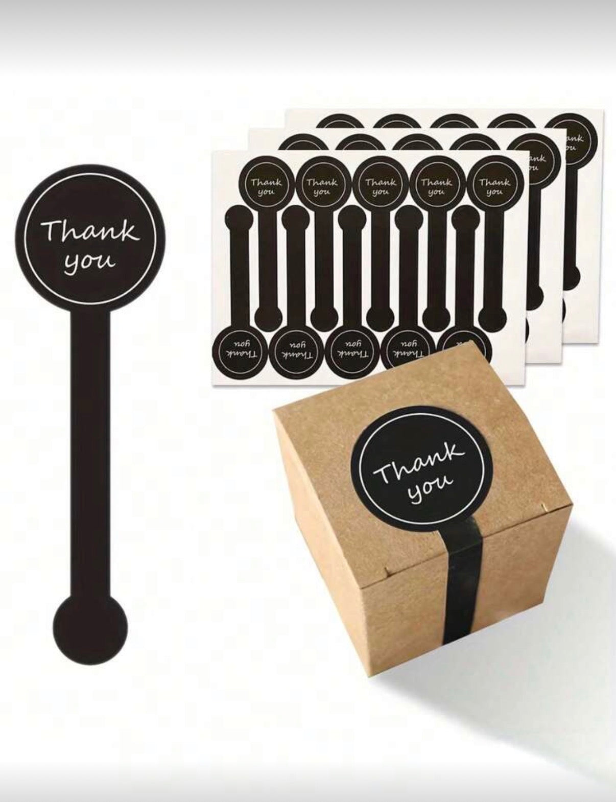 500pcs Étiquettes Adhésives "Thank You" Scellantes – Pour Boîtes, Sacs et Emballages Cadeaux