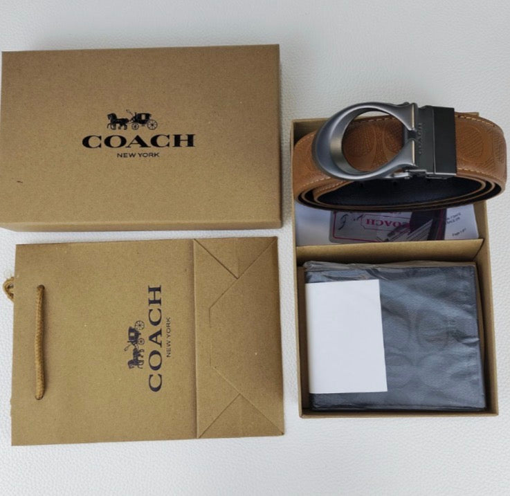 Coffret Cadeau – Ensemble Ceinture Réversible et Portefeuille