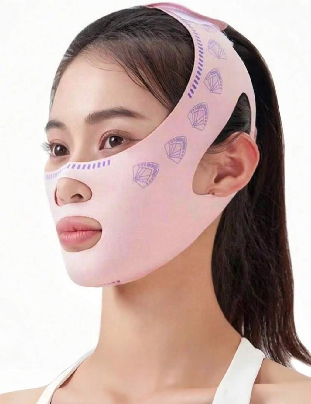 Masque de Lifting Facial & Réducteur Double Menton Rose