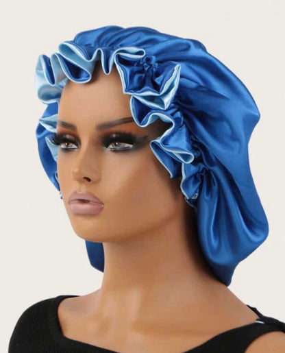 Bonnet en satin soie double couche