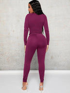 Ensemble Legging & Top à encolure de cœur fendu