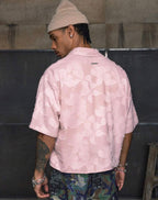 Chemise Homme Texturée Rose – Style Décontracté Premium