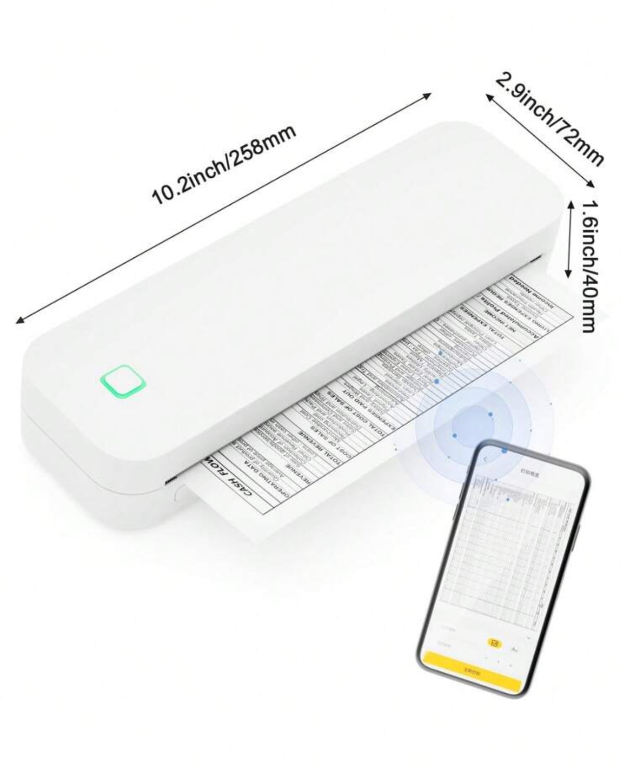 Imprimante Thermique Portable Sans Fil A4