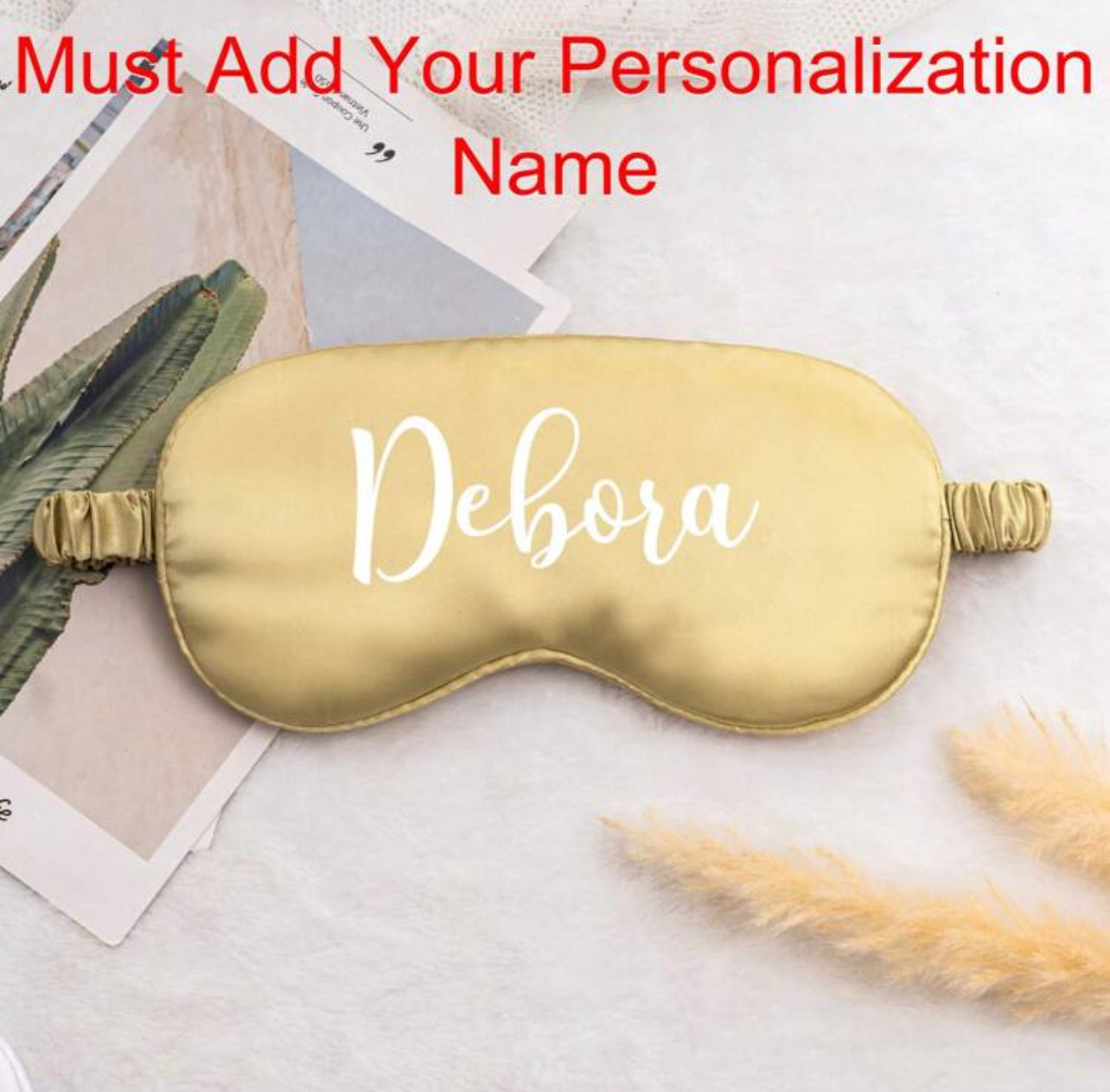 Masque de nuit personnalisé en satin ,masque de sommeil