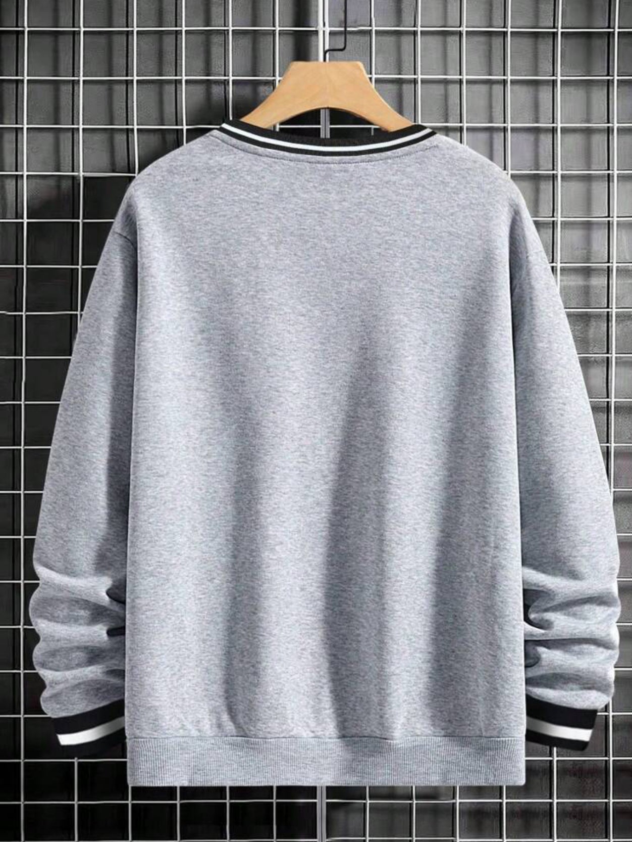 Sweat-shirt À Lettres À Ourlet À Rayures