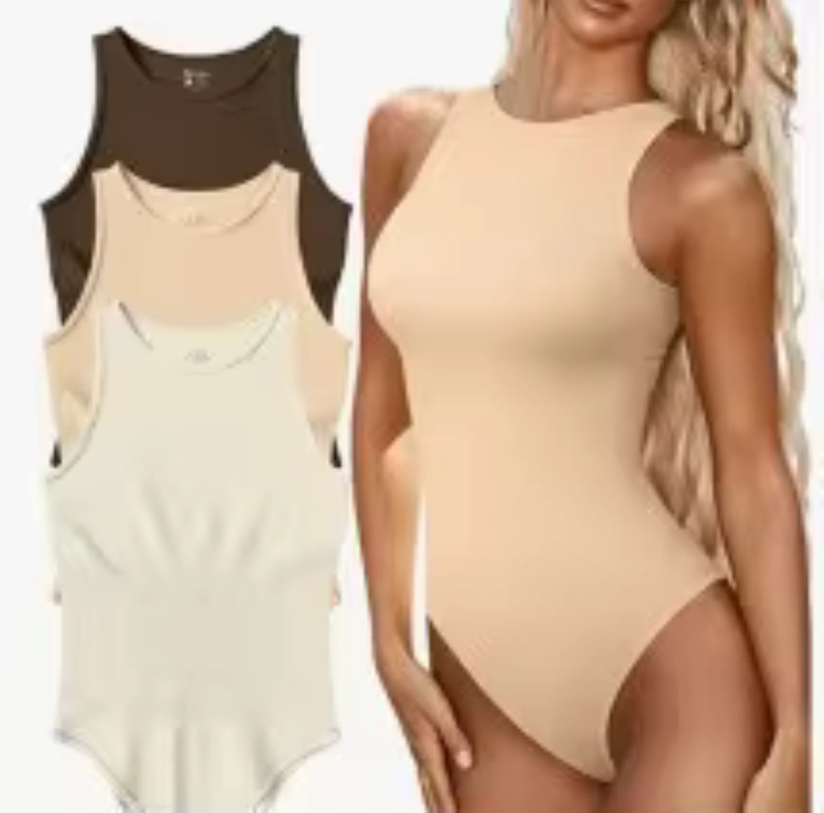 Body femme sans manches col rond – Basique chic multicolore