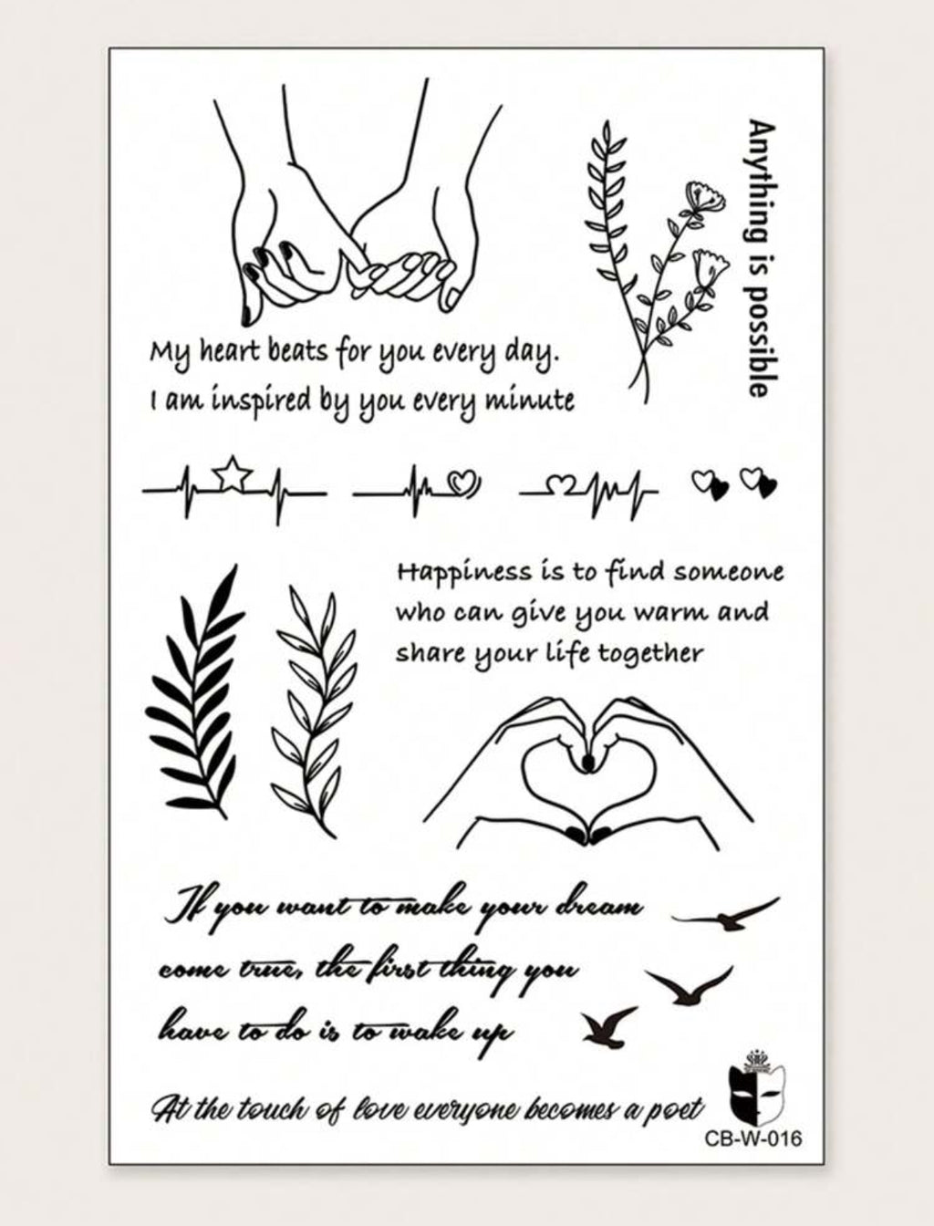 Tatouages Temporaires – Collection « Love & Inspiration »
