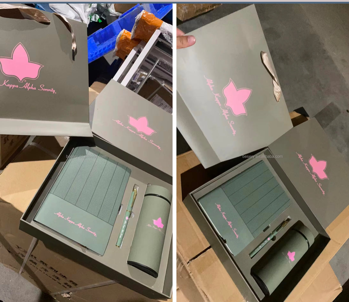 Coffret Cadeau de Luxe Personnalisé – Carnet A5, Stylo & Thermos