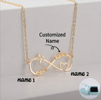 Collier Personnalisé Personnalisé Infinity & Heart Double Name
