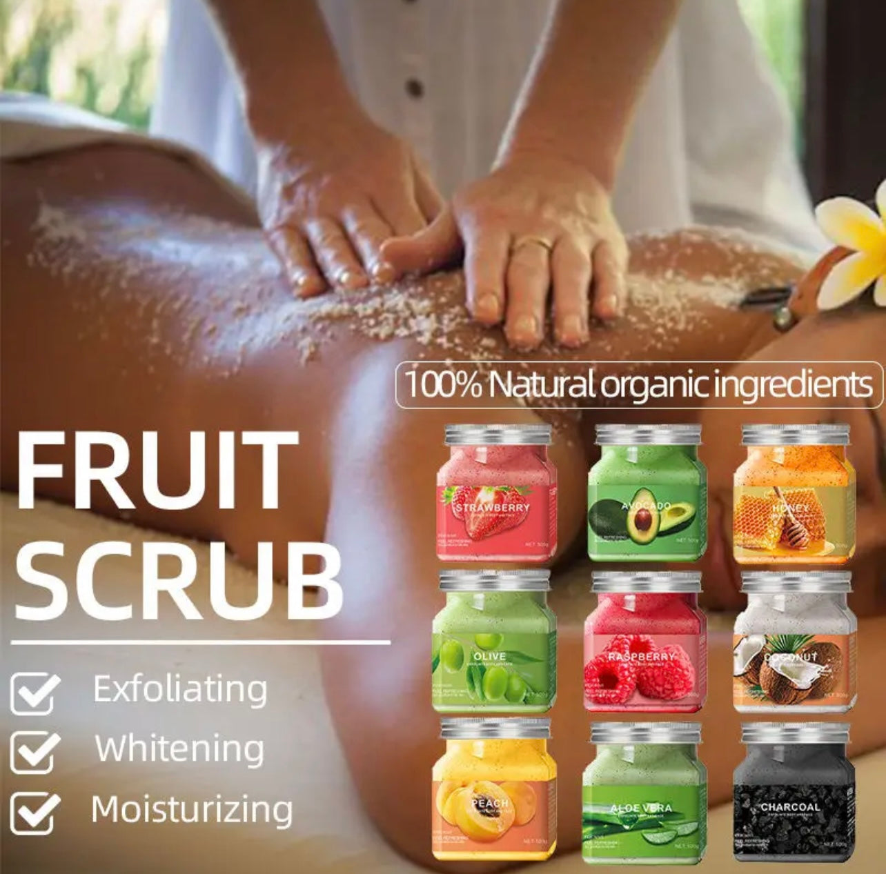 Gommage exfoliant pour le corps à base de plantes et de sel de mer