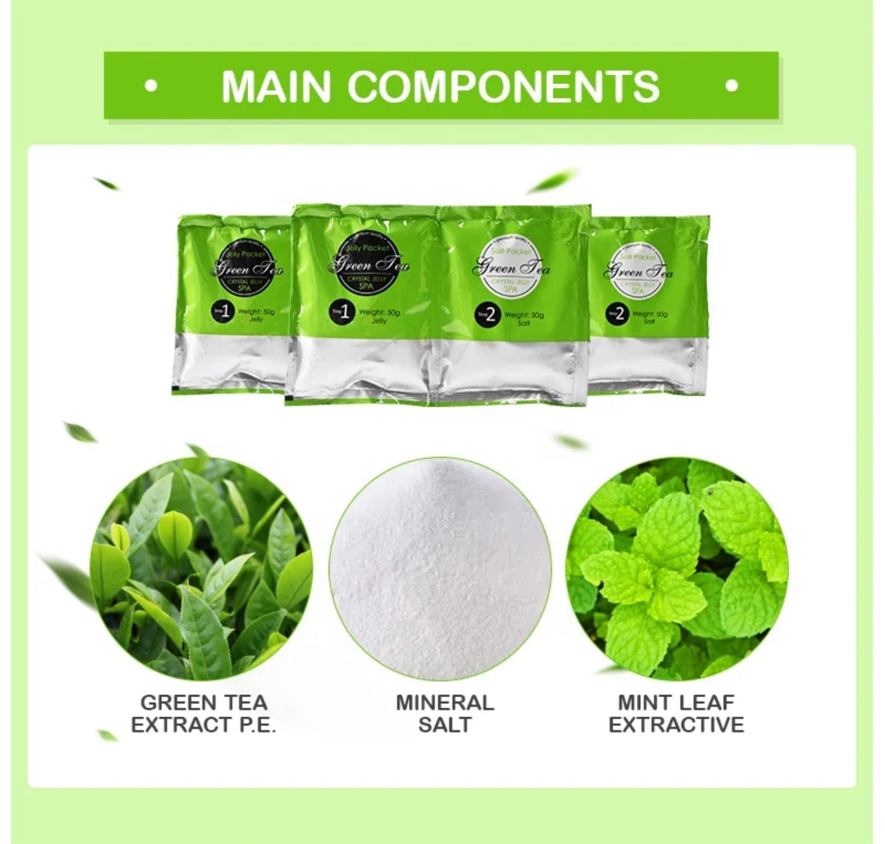 Spa de luxe pour les pieds Crystal Jelly - Thérapie aux sels naturels de la mer