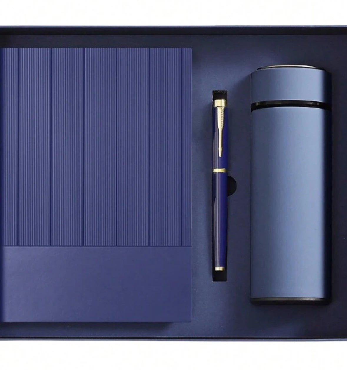 Coffret Cadeau Exécutif Personnalisable – Carnet, Stylo et Thermos Luxe ( Sur commande)