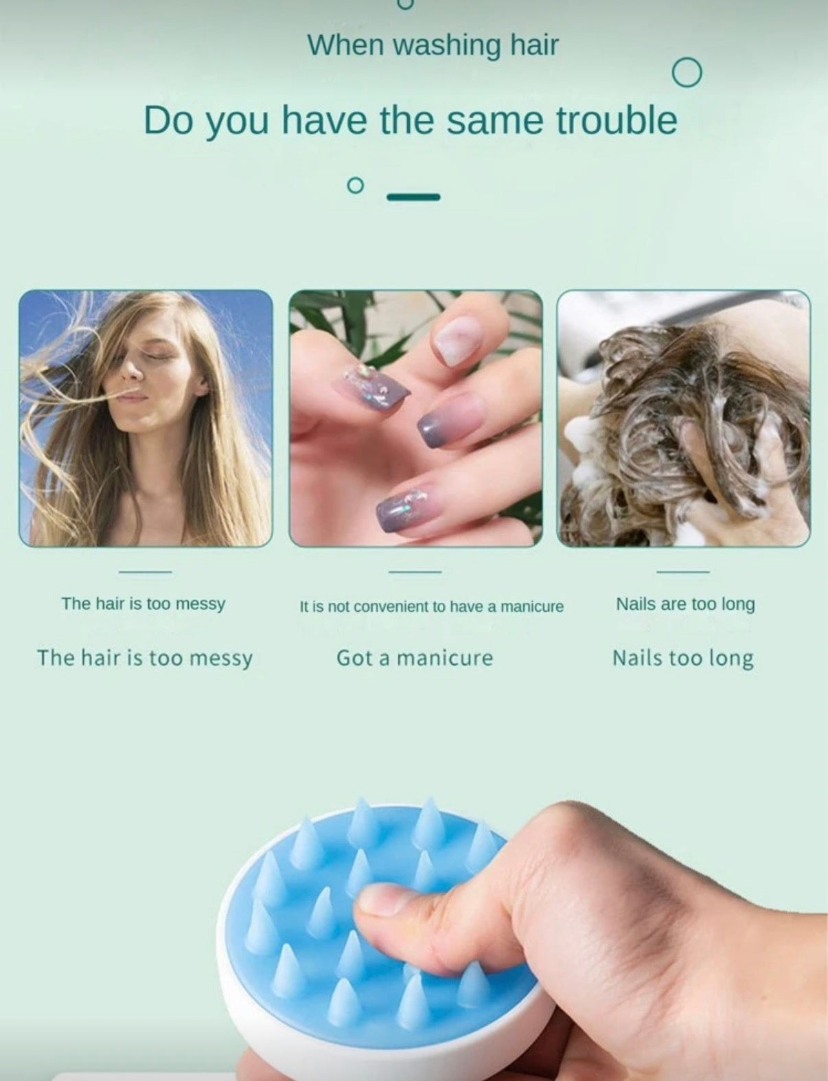 Brosse de Massage Scalp SPA Couleur Aléatoire