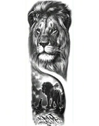 Tatouage Temporaire Lion - Puissance et Protection