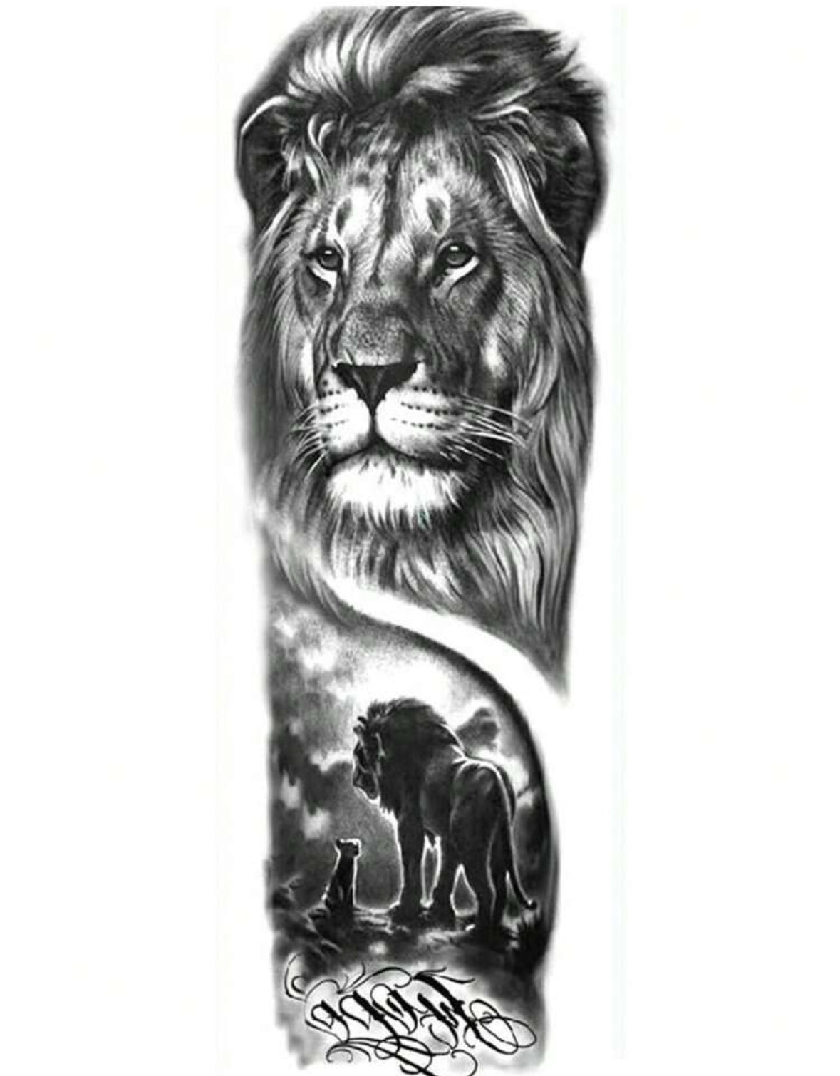 Tatouage Temporaire Lion - Puissance et Protection