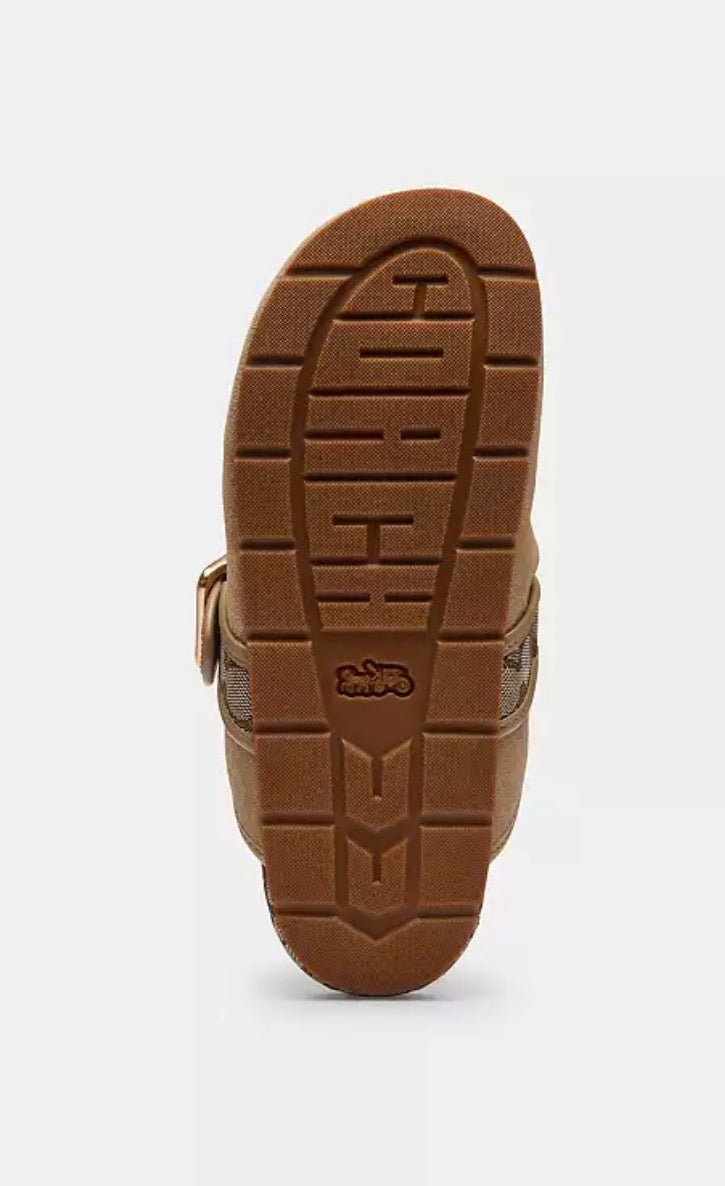Coach Archival Buckle Clog – Sabots Femme en Cuir Suédé