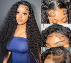 Perruque cheveux humain Kinky Curly / wig 200% 13*4 lace frontal transparente