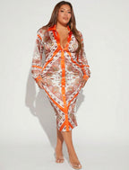 Robe en satin femme Ronde