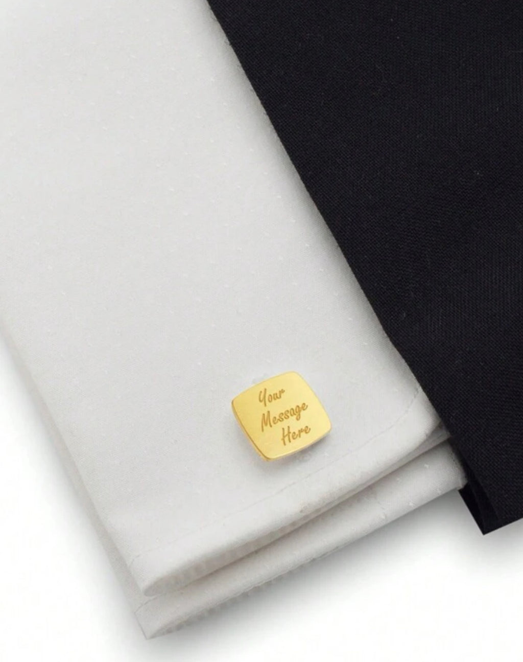 Boutons de Manchette Carrés Personnalisés en Acier Inoxydable