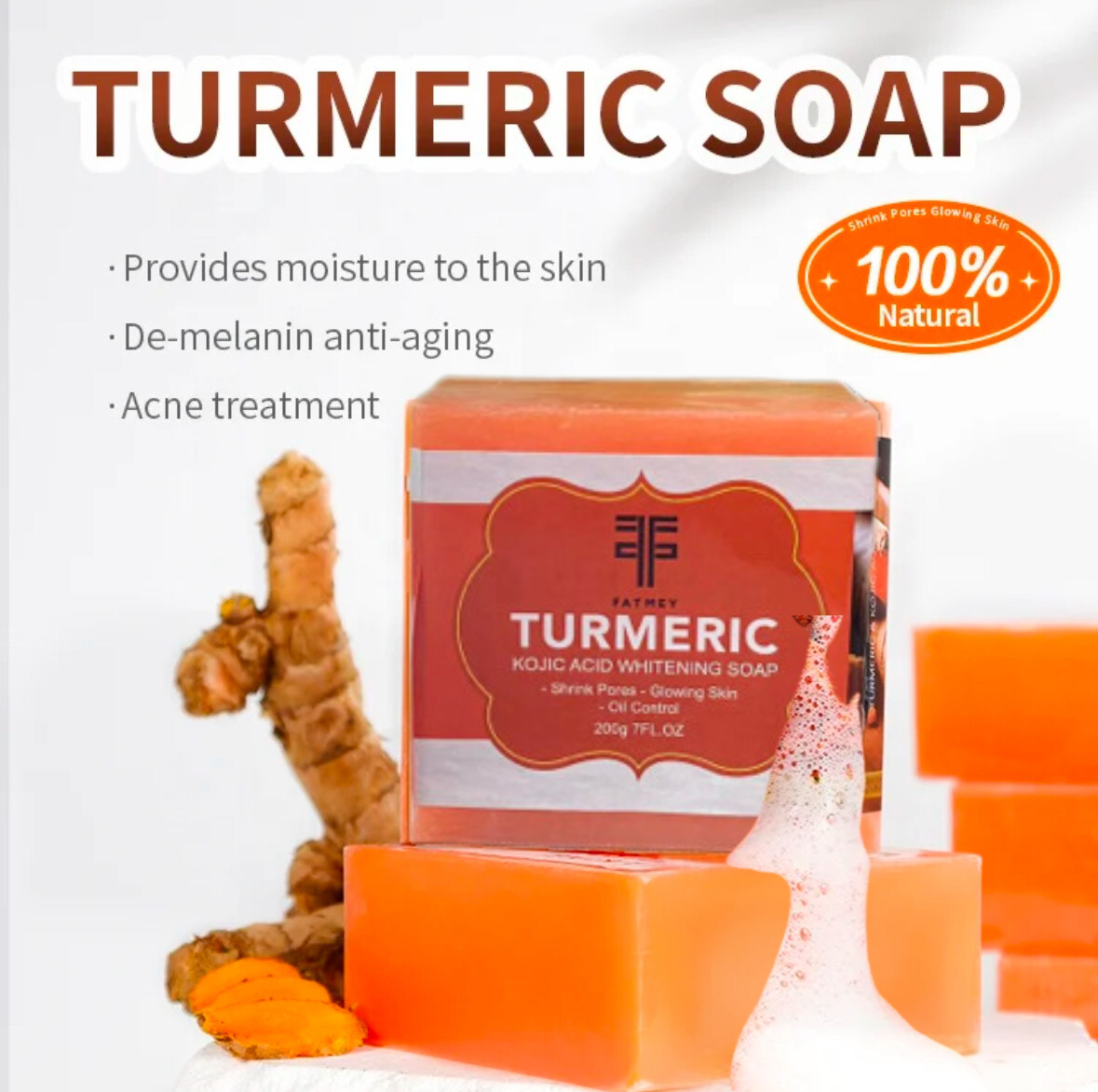 Natural soap with
 Turmeric