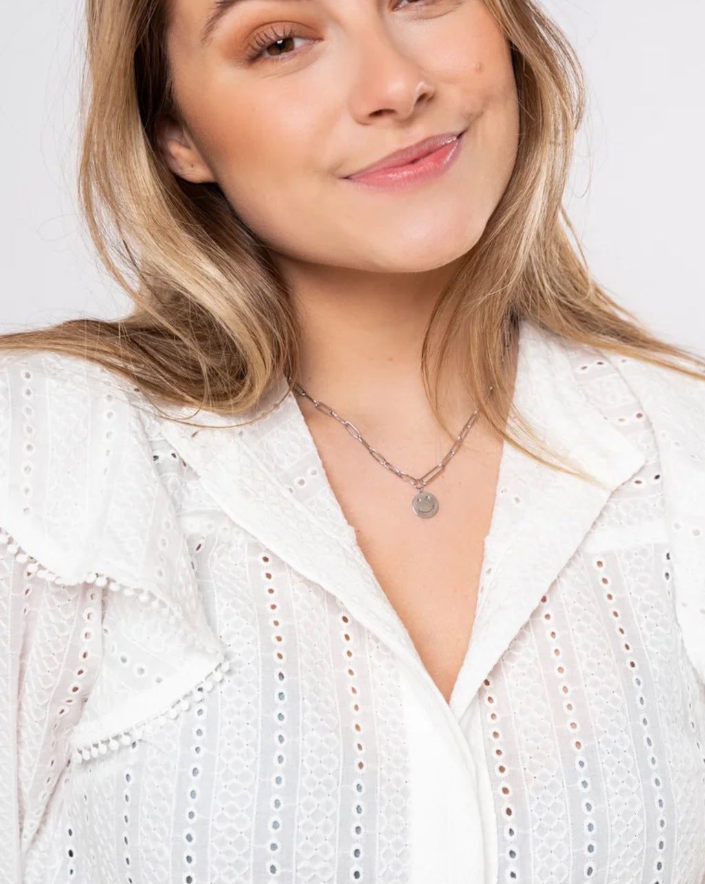 Smiling Necklace with Removable Star Chain