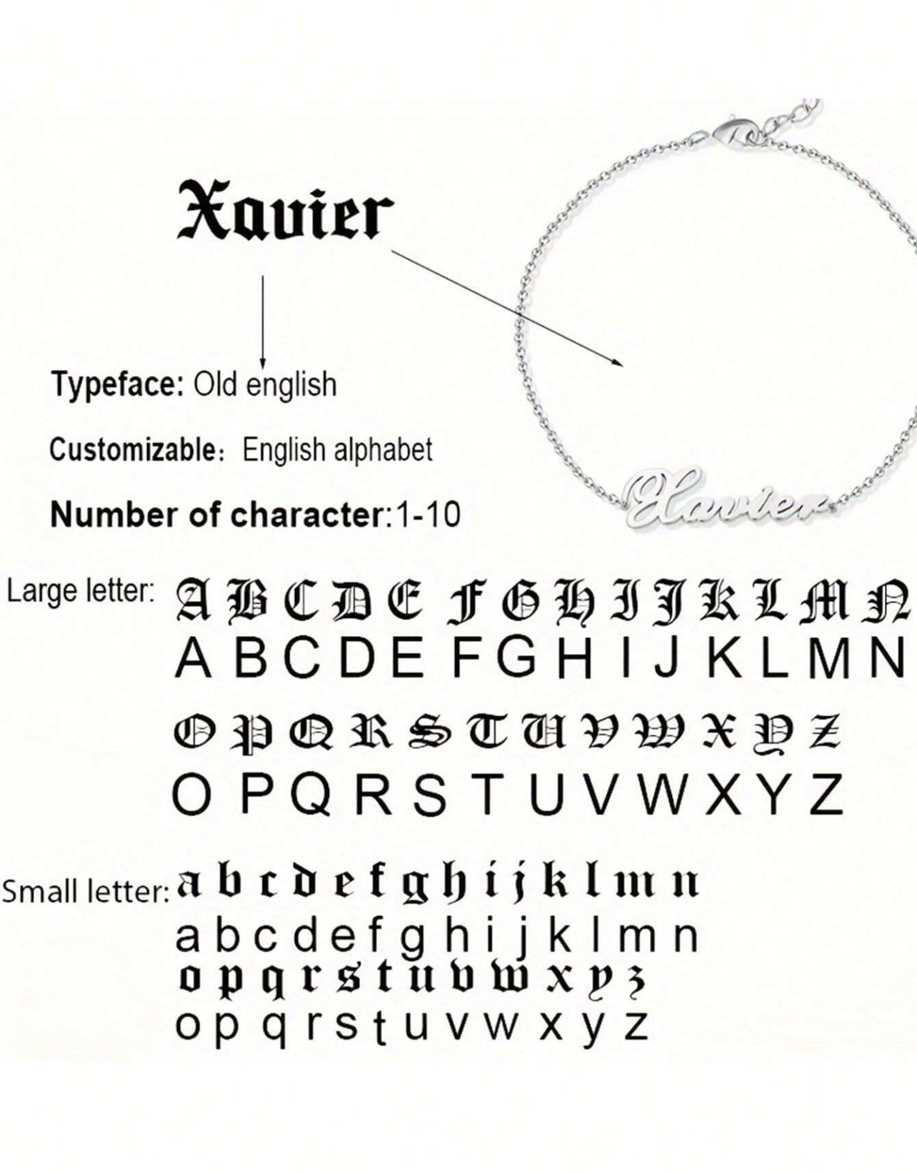 Chaîne de cheville personnalisée