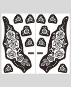 Pochoirs Henné Élégantes – Design Floral pour Mains