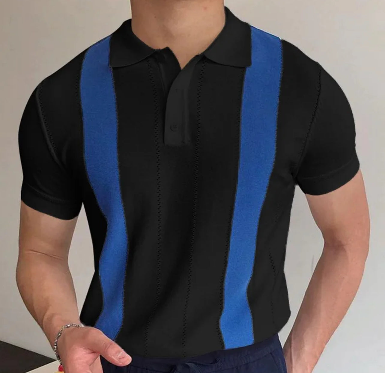 T-shirt polo en tricot sublimé