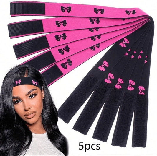 Lot de 5 Bandeaux Élastiques – Fixation Parfaite pour Lace Wigs