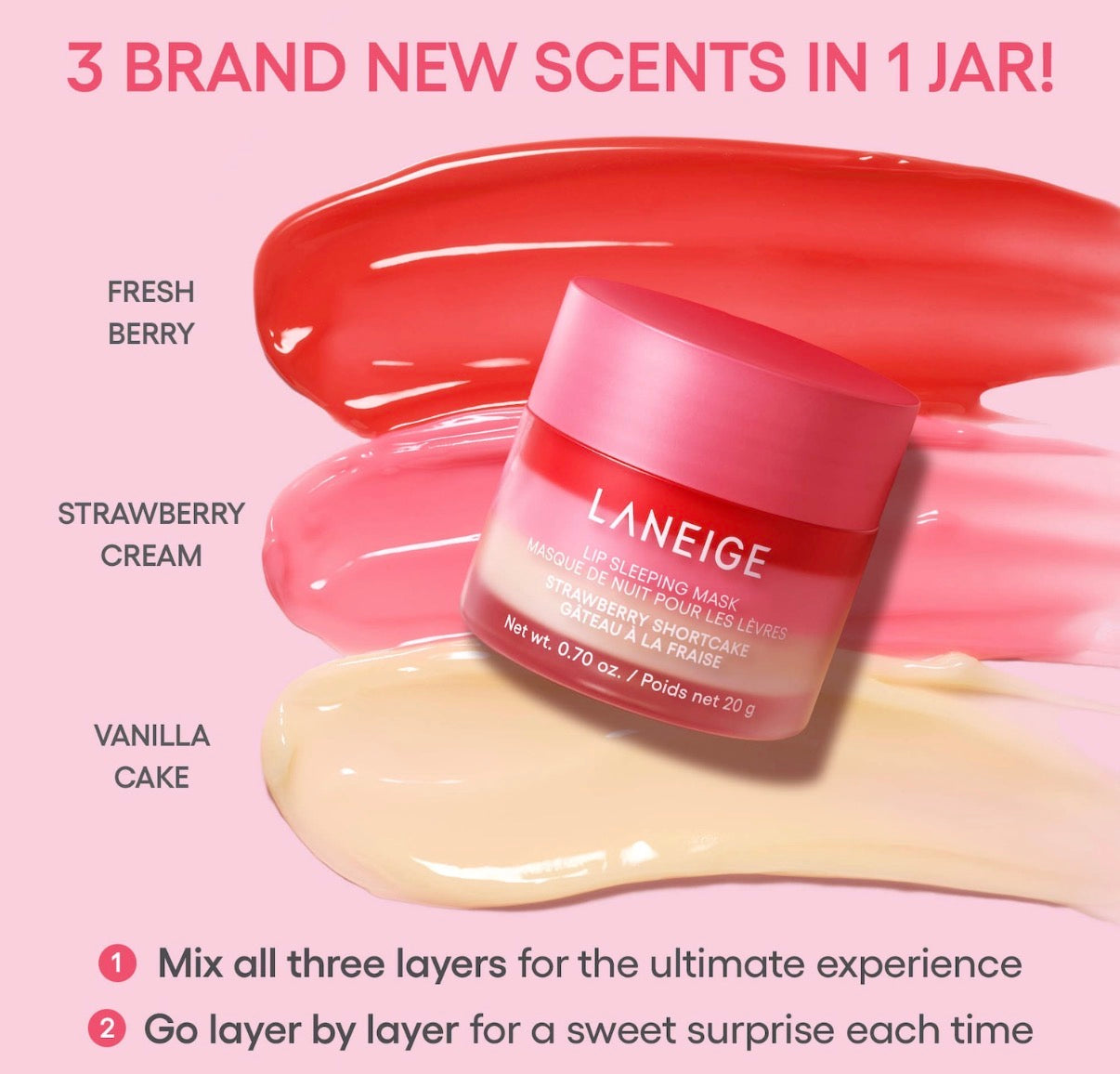 LANEIGE – Trio Lèvres Berry Sweet Lip Treatment