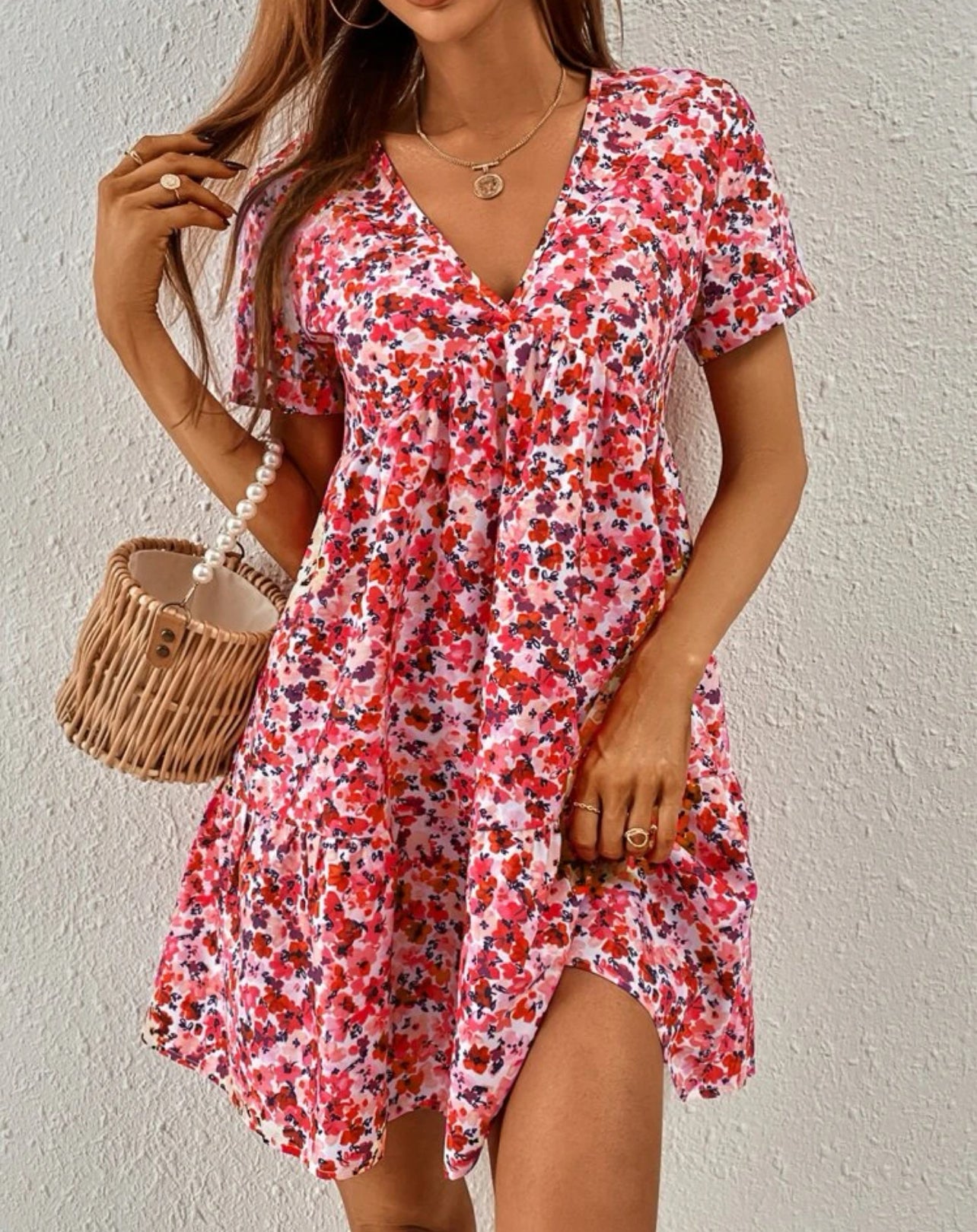 Robe Imprimé Floral À Volants