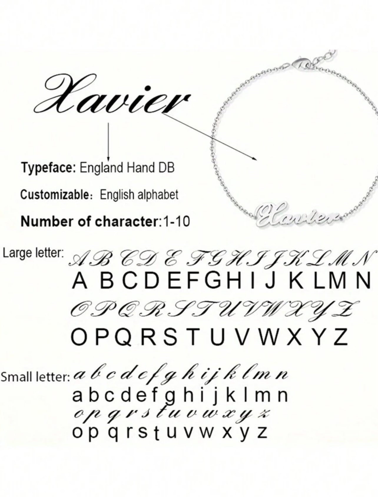 Chaîne de cheville personnalisée