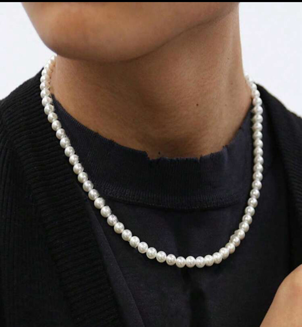 Collier Perlé Effet Perles