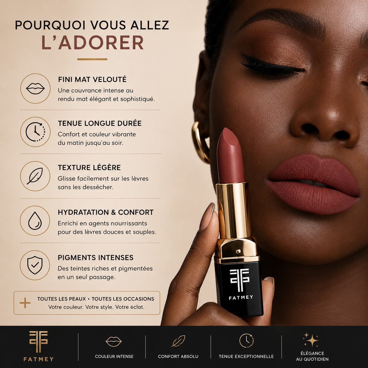 Rouge à Lèvres Éclat Classique | FATMEY