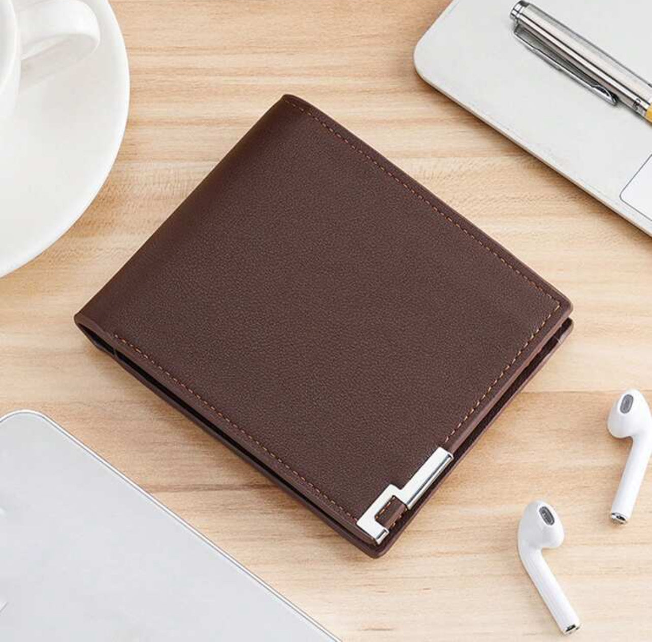 Portefeuille en cuir PU photo et texte personnalisé