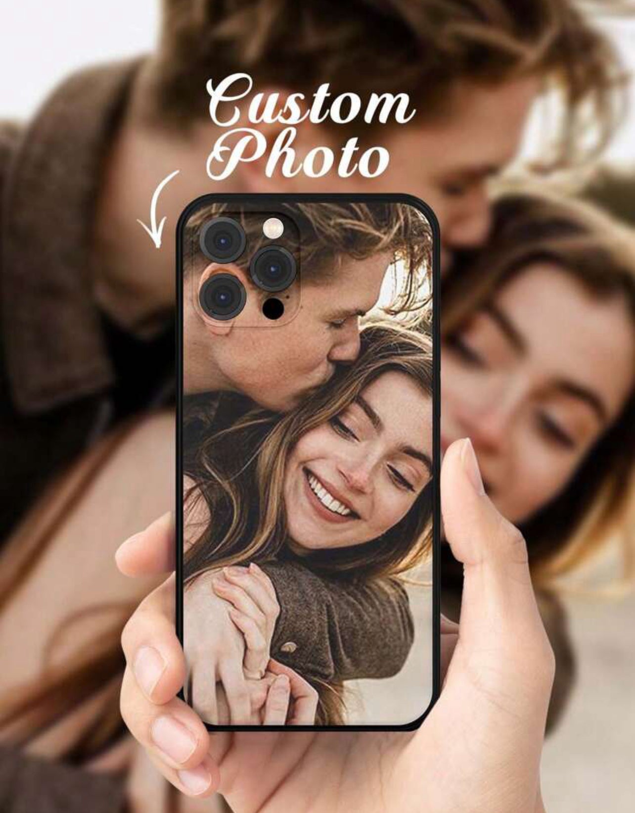 1pc Étui De Téléphone Personnalisé avec image