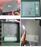 Coffret Cadeau de Luxe Personnalisé – Carnet A5, Stylo & Thermos