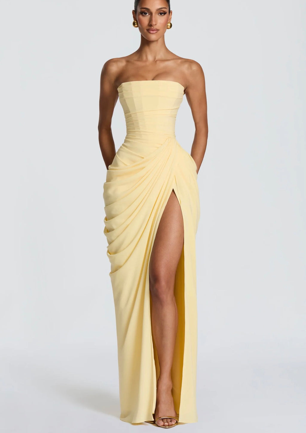 Robe Longue Cyra – Citron